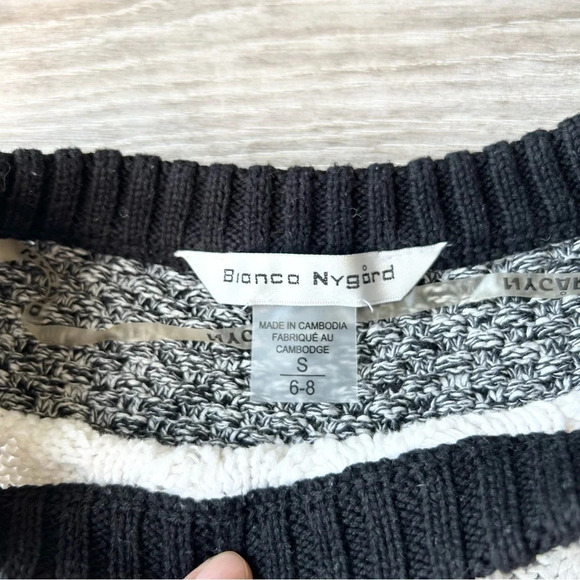 Bianca Nygard Cable Knit Patchwork Pullover Sweater - Picture 6 of 15